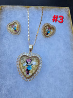 Gold plated set necklace