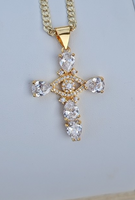 CROSS WITH EYE NECKLACE