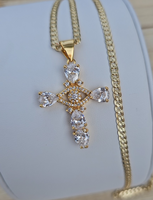 CROSS WITH EYE NECKLACE