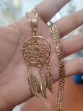 Dream catcher gold plated