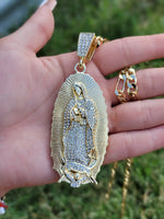 Virgen de guadalupe white pendant