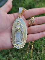 Virgen de guadalupe white pendant