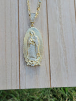 Virgen de guadalupe white pendant