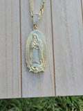 Virgen de guadalupe white pendant