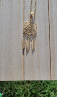 Dream catcher gold plated