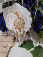 Dream catcher gold plated