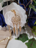 Dream catcher gold plated