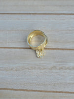 Gold butterfly semanario ring