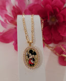 Mickey and minnie pendant