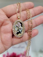 Mickey and minnie pendant