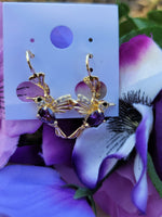 Purple Hummingbird Earings