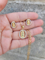 Virgen de guadalupe zirconia set