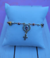 Virgen de guadalupe heart bracelet