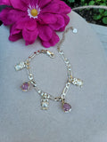 Owl pink charm bracelet