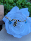 Blue owl charm bracelet