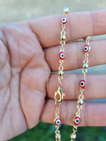 Oval Red eye bracelet