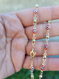 Oval Red eye bracelet